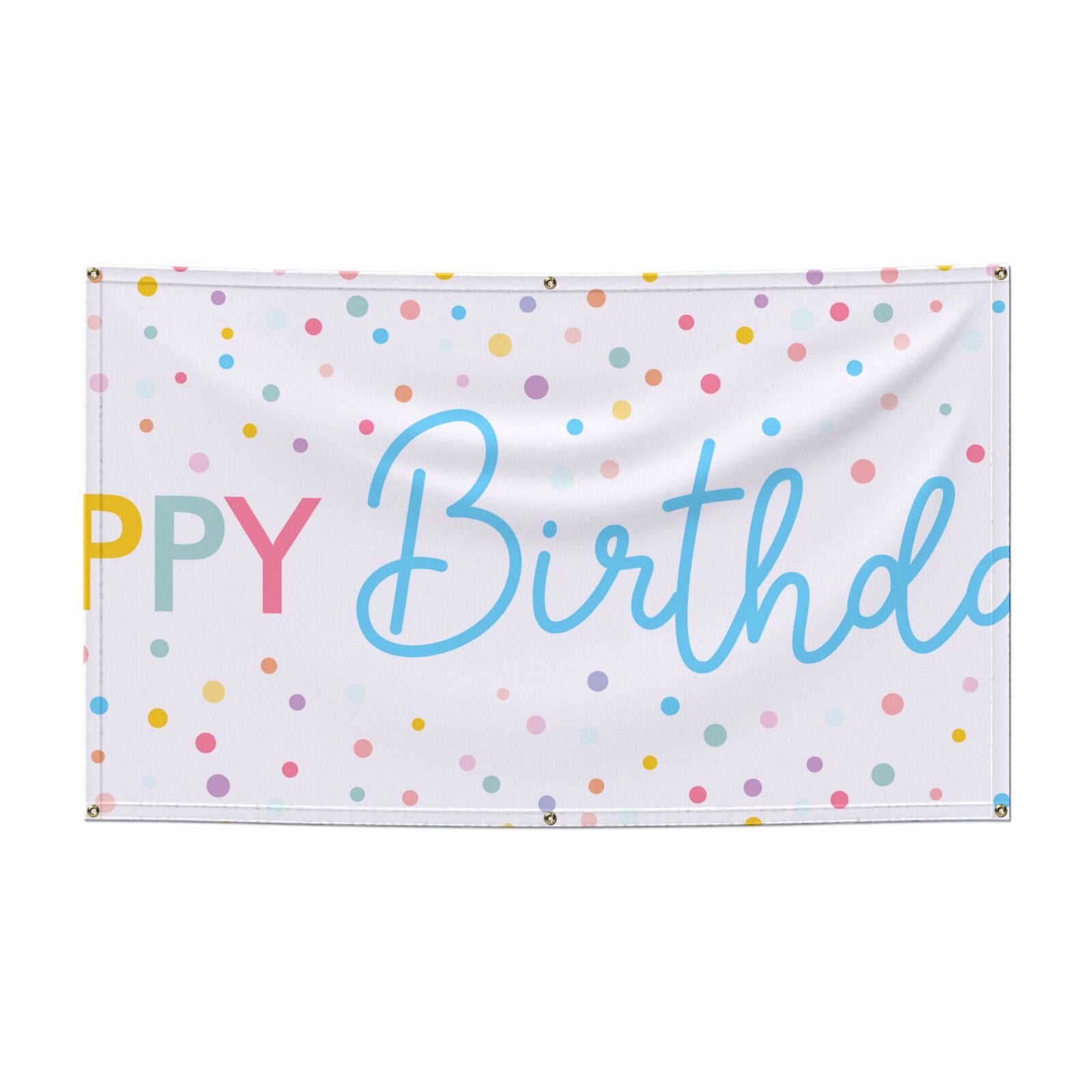 Happy Birthday 5x3 Vinly Banner with Grommets