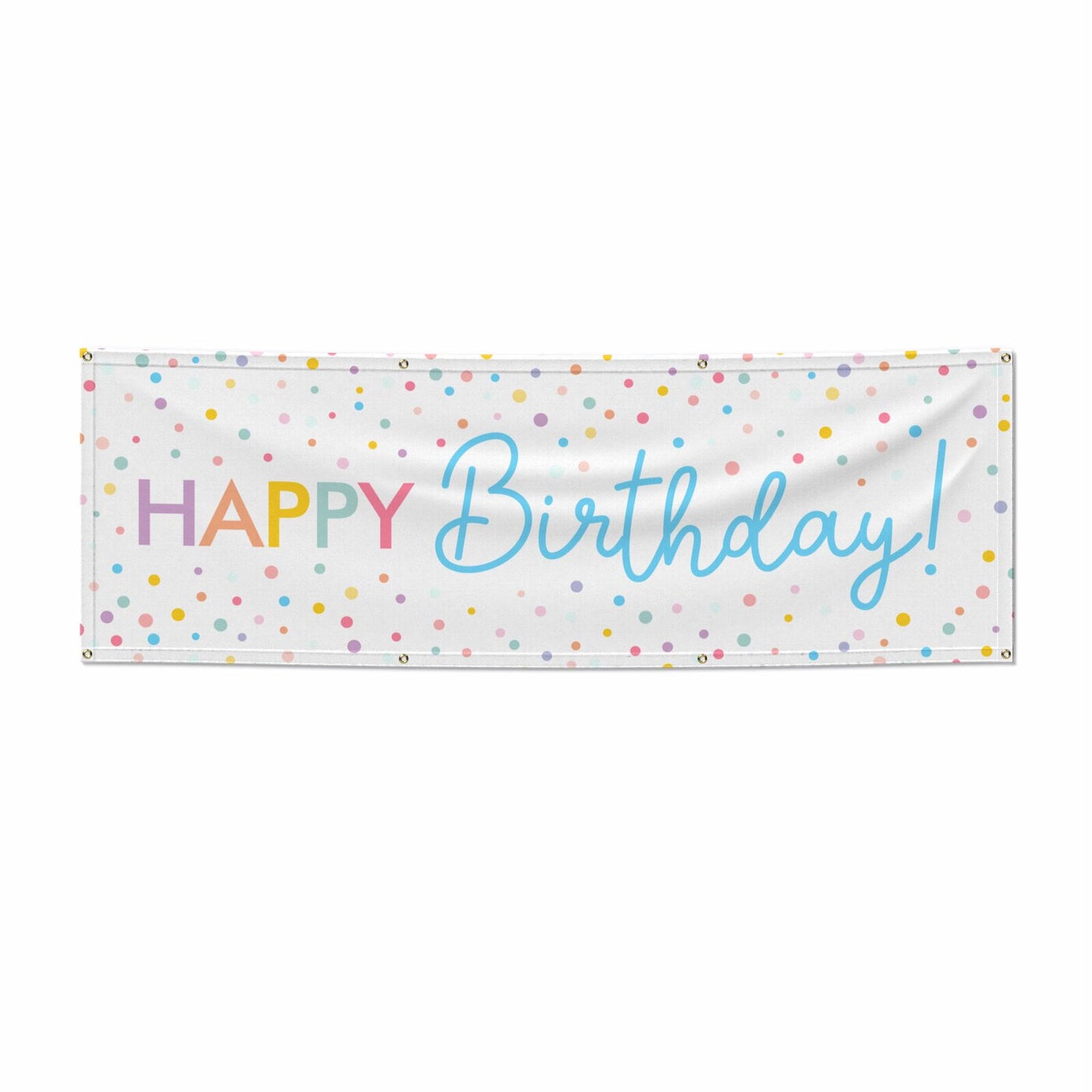 Happy Birthday 6x2 Vinly Banner with Grommets