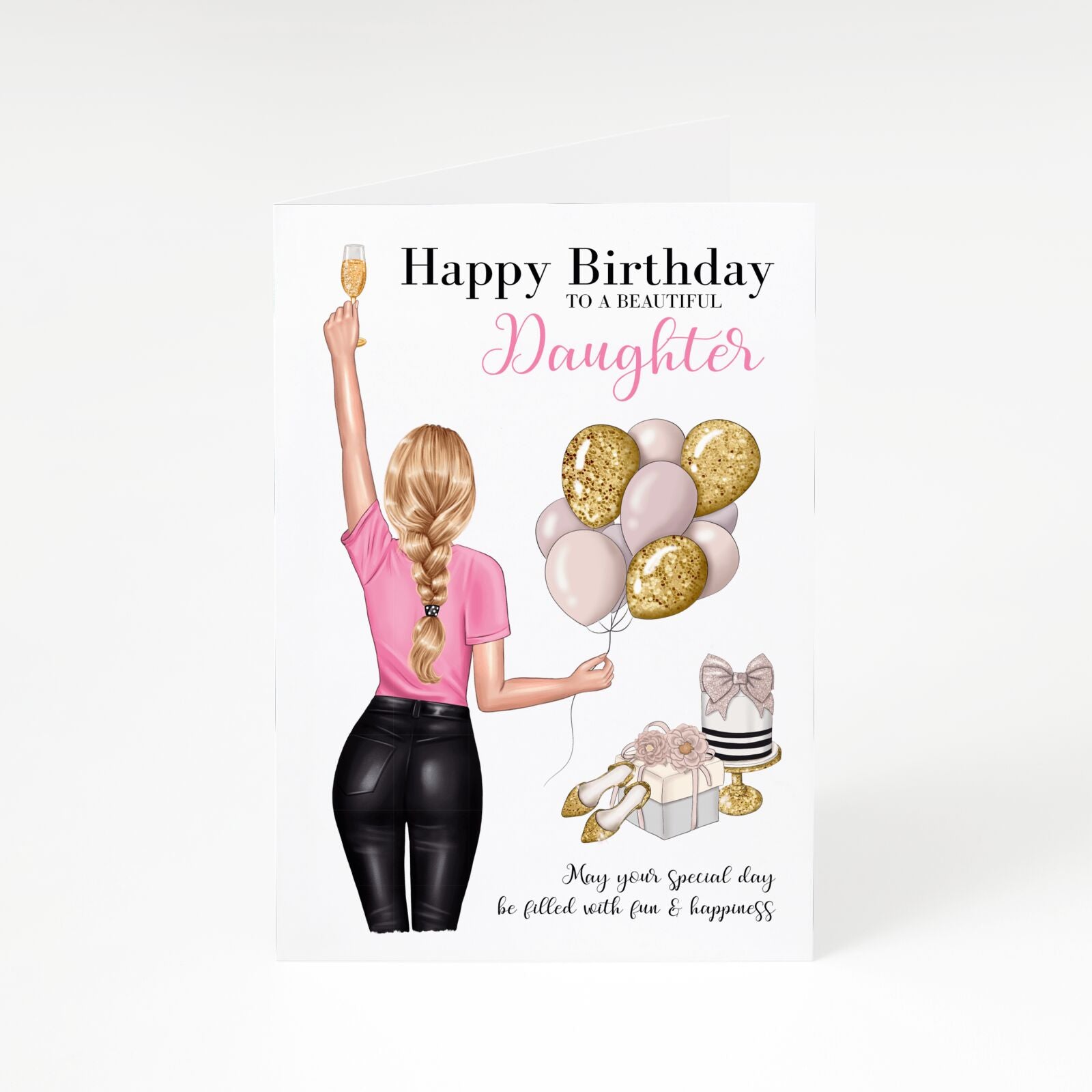 Happy Birthday Daughter A5 Greetings Card