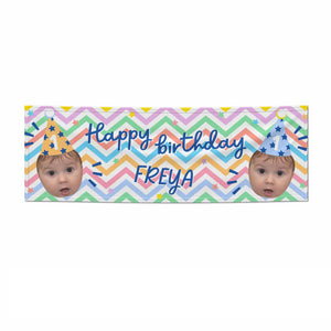 Happy Birthday Personalised Face Banner