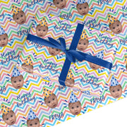 Happy Birthday Personalised Face Custom Wrapping Paper