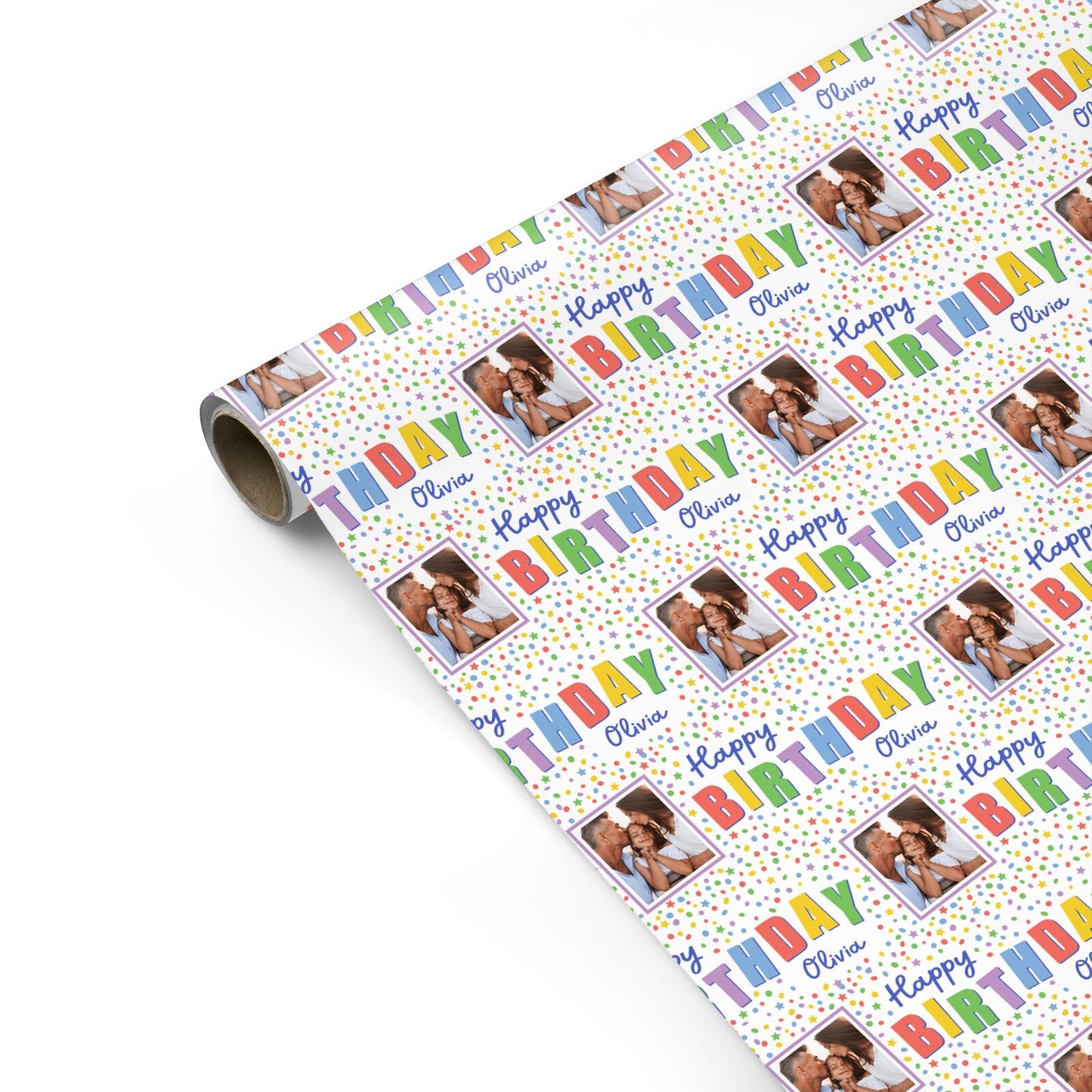 Happy Birthday Personalised Photo Upload Personalised Gift Wrap