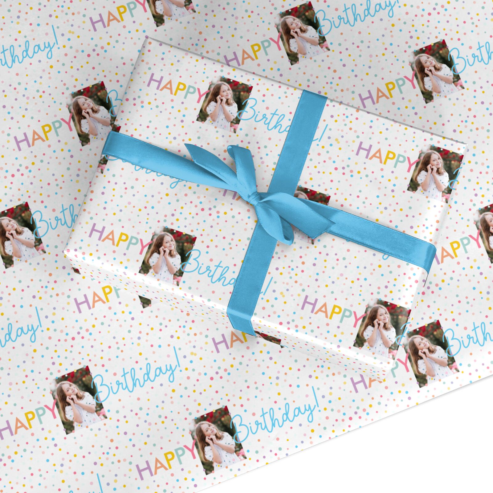 Happy Birthday Photo Personalised Custom Wrapping Paper