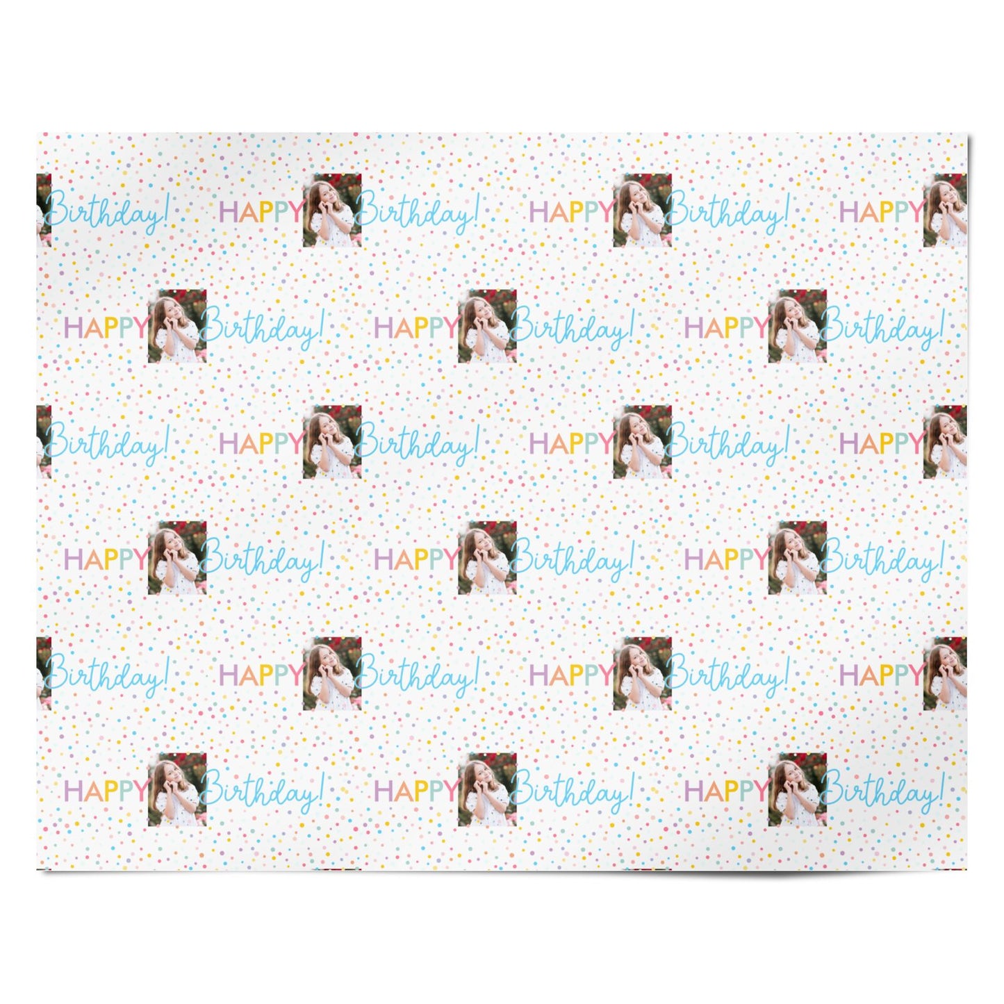 Happy Birthday Photo Personalised Personalised Wrapping Paper Alternative