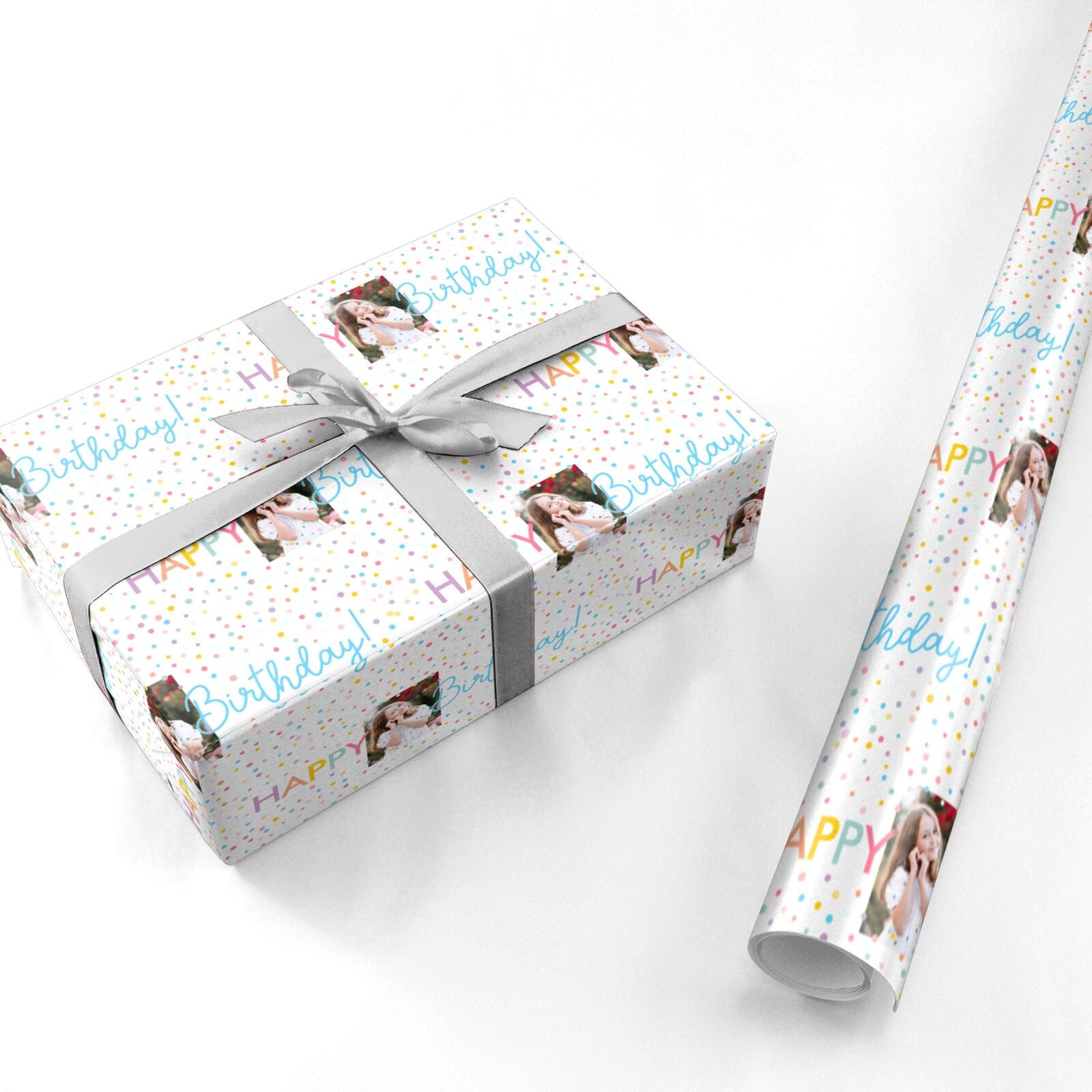 Happy Birthday Photo Personalised Personalised Wrapping Paper