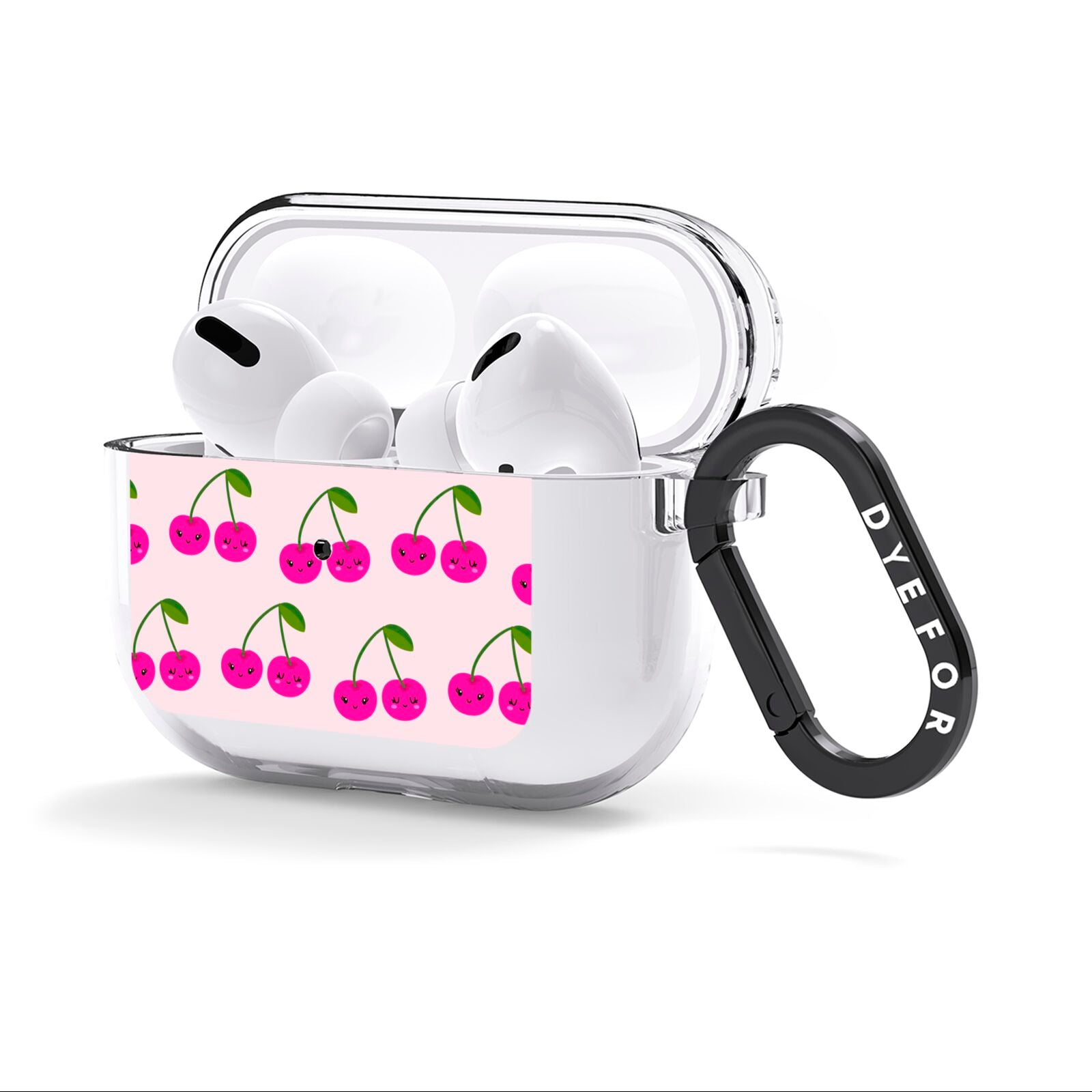 Happy Cherry AirPods Clear Case 3rd Gen Side Image