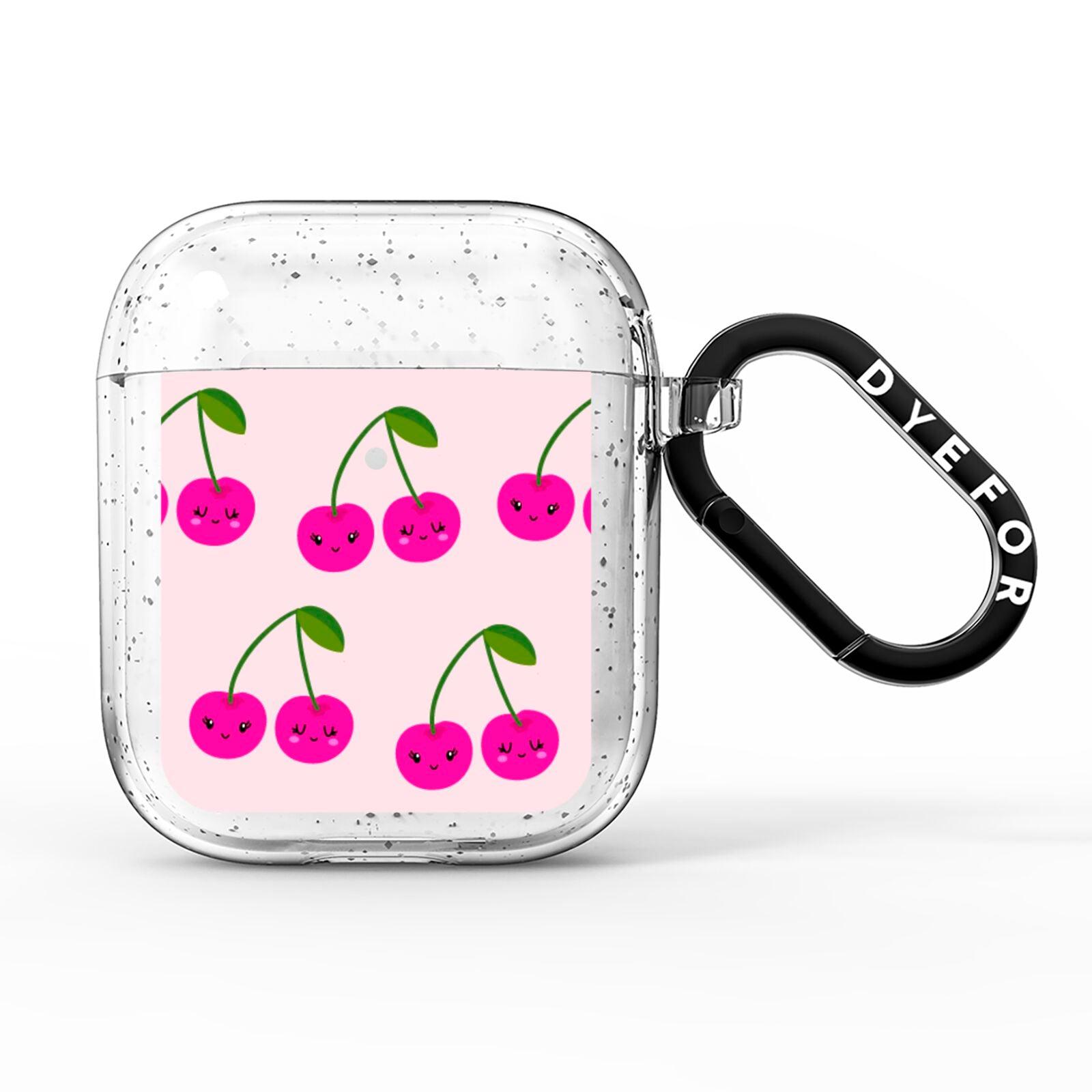 Happy Cherry AirPods Glitter Case