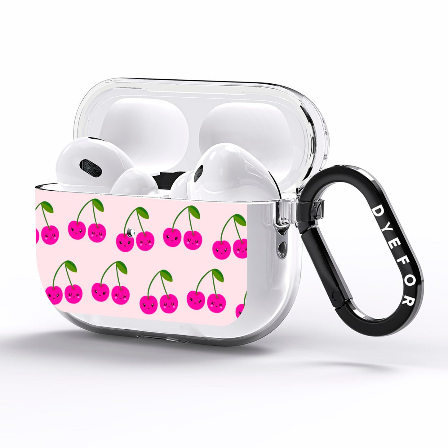 Happy Cherry AirPods Pro Clear Case Side Image