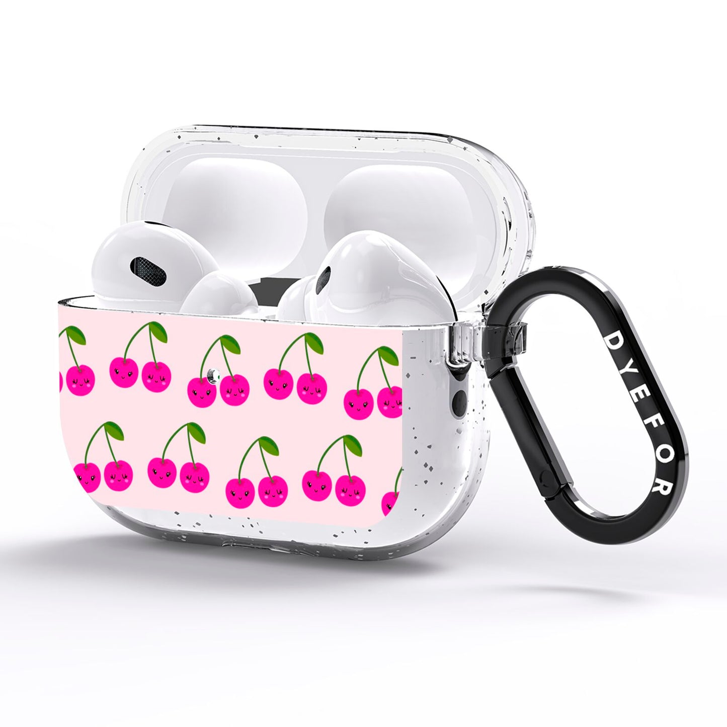 Happy Cherry AirPods Pro Glitter Case Side Image