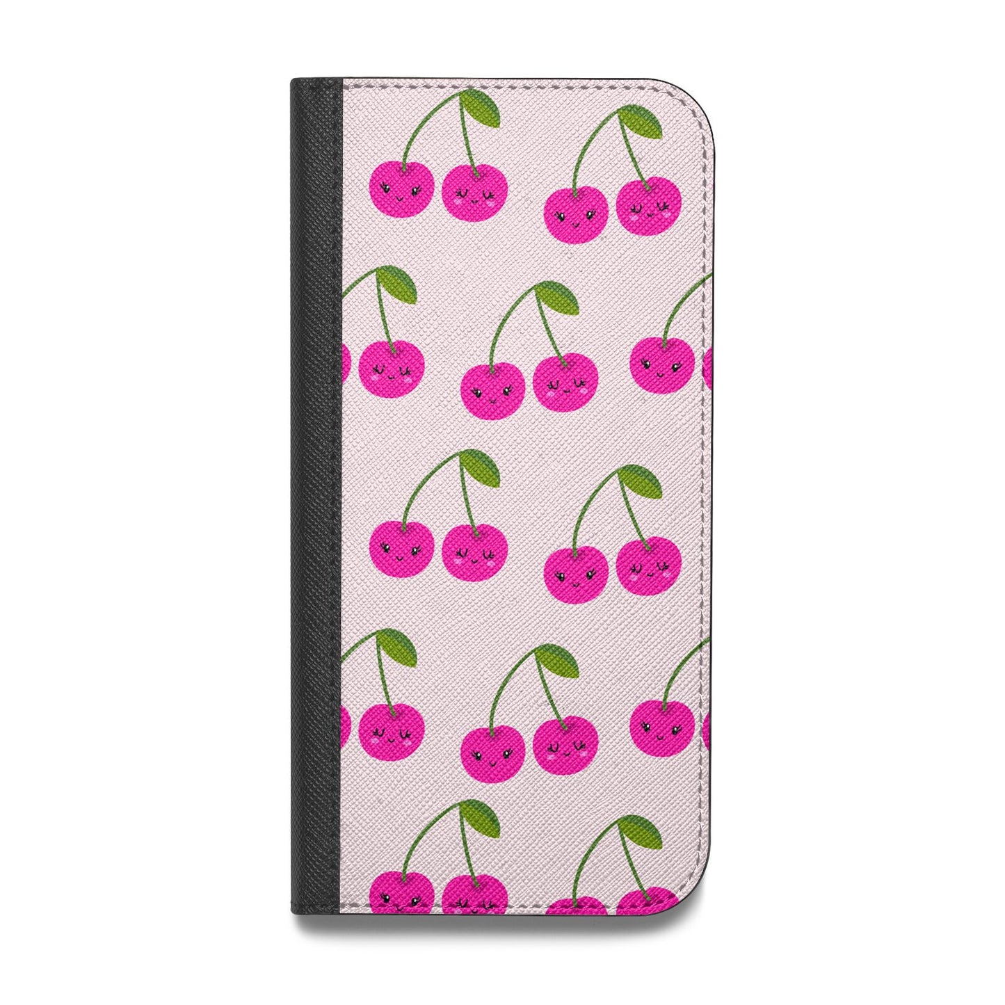 Happy Cherry Vegan Leather Flip Samsung Case