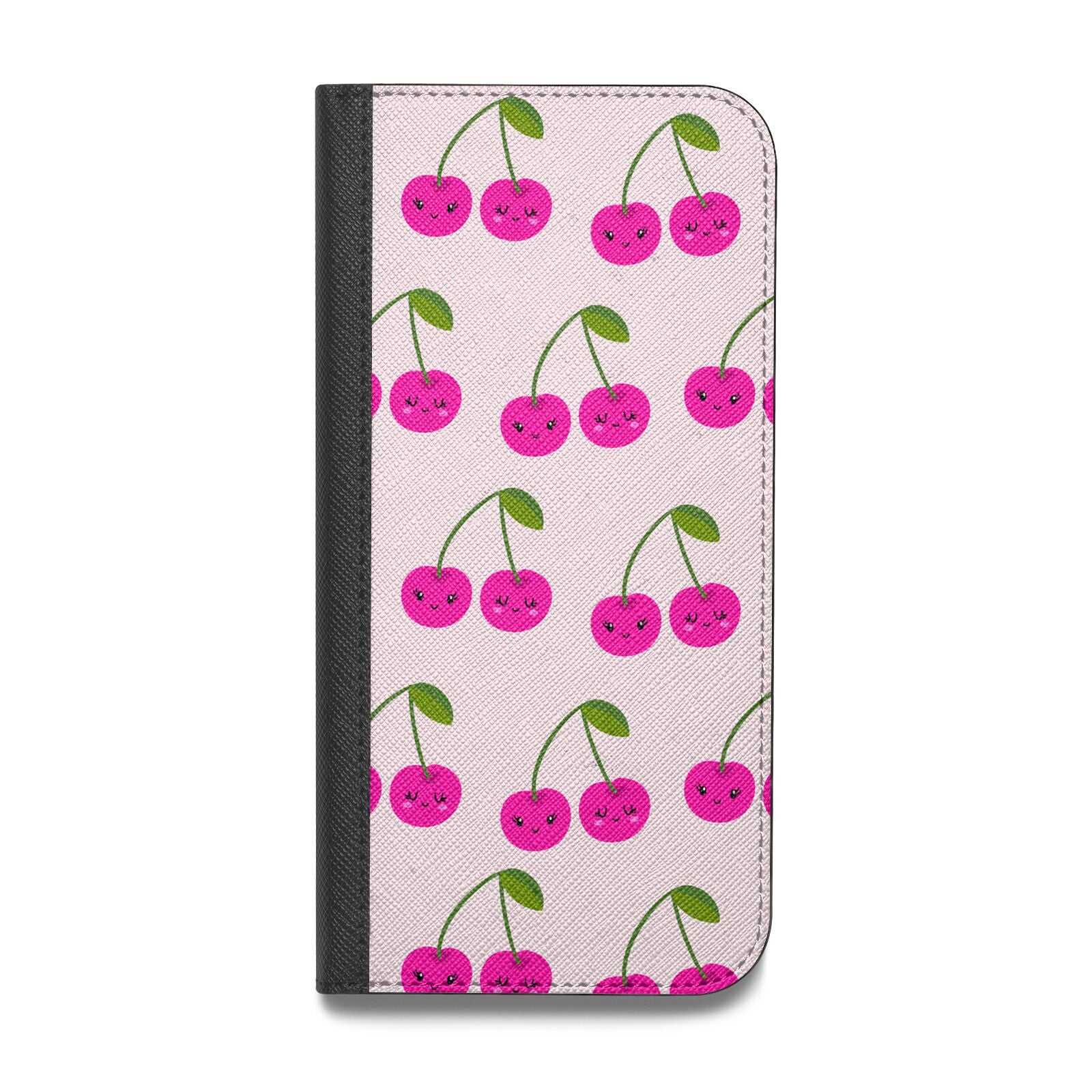 Happy Cherry Vegan Leather Flip Samsung Case