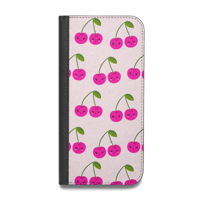 Happy Cherry Vegan Leather Flip Samsung Case