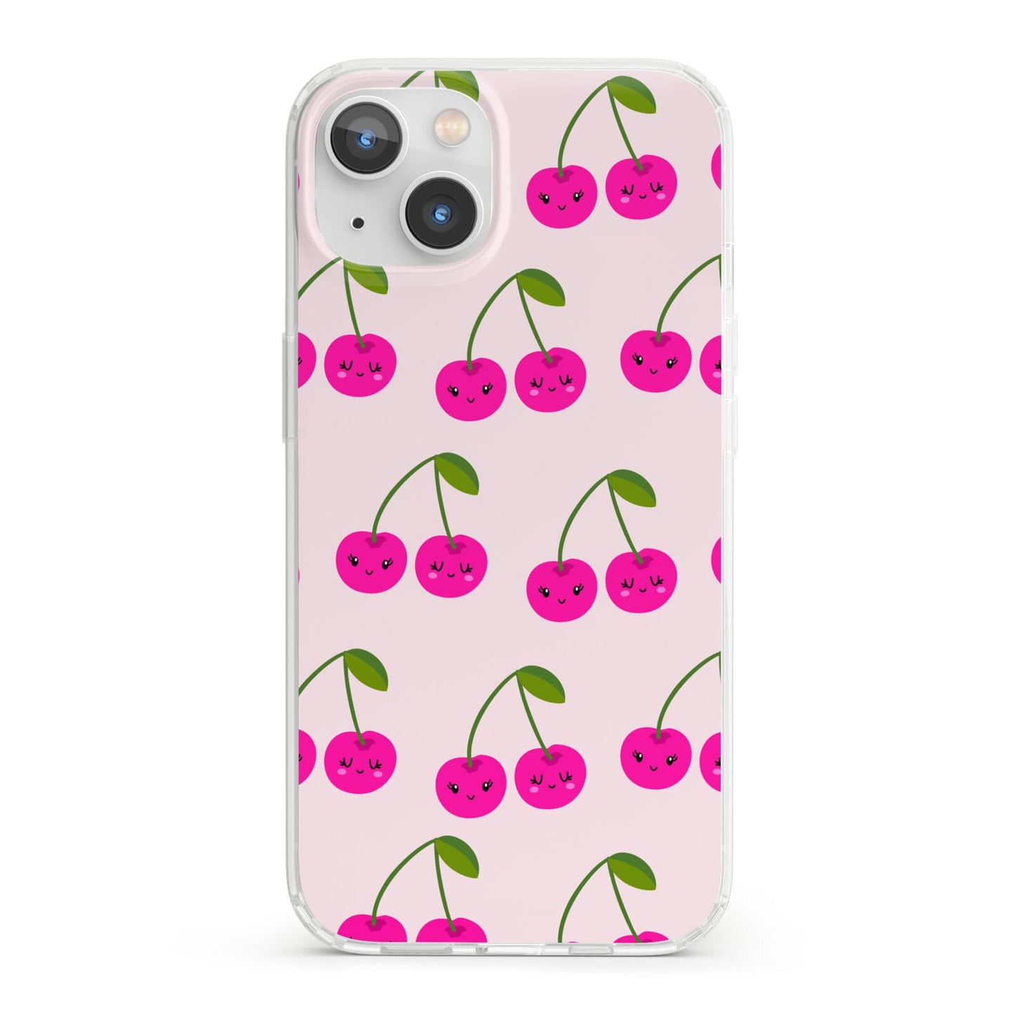Happy Cherry iPhone 13 Clear Bumper Case