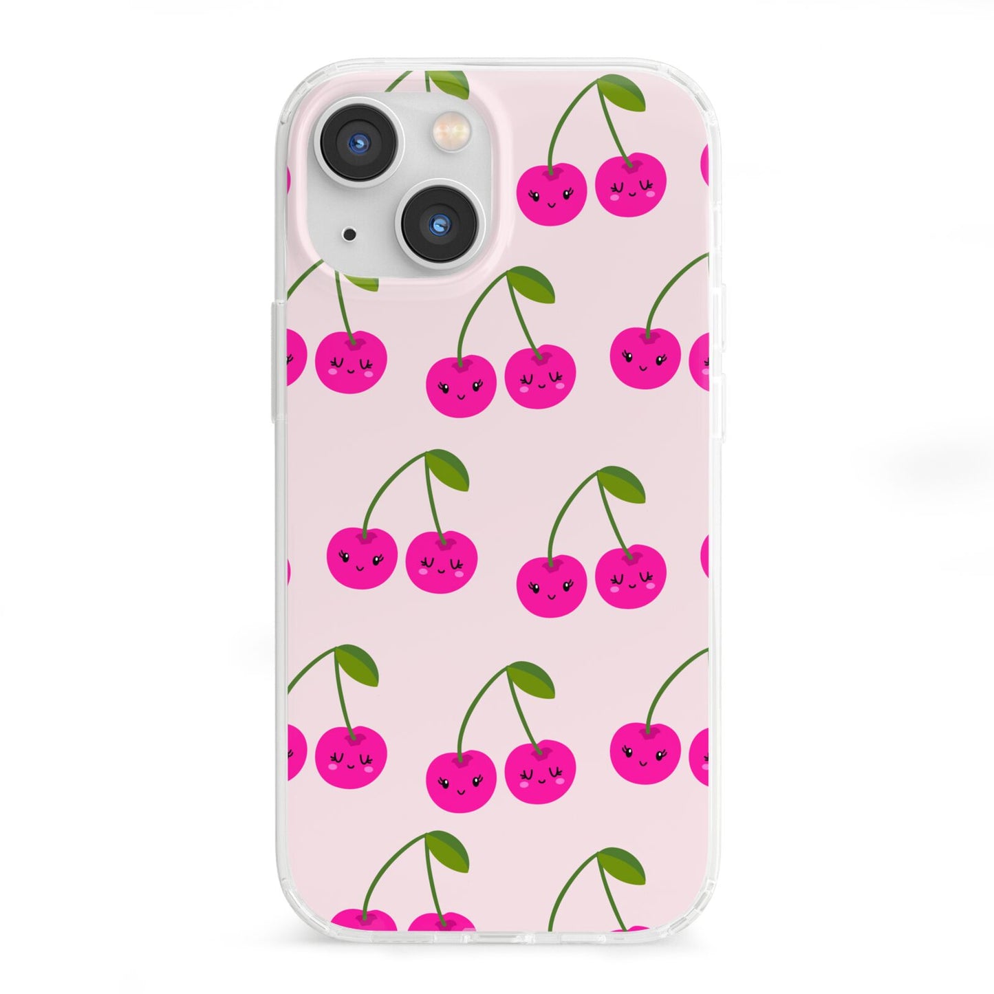 Happy Cherry iPhone 13 Mini Clear Bumper Case