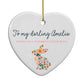 Happy Easter Heart Decoration Back Image