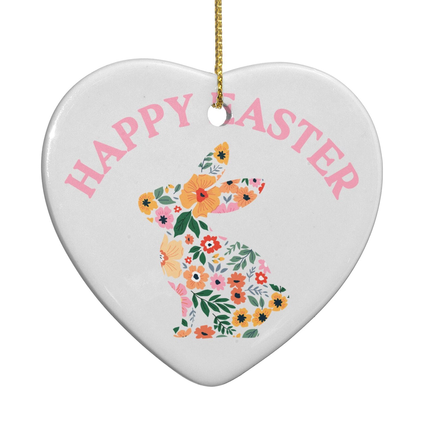 Happy Easter Heart Decoration