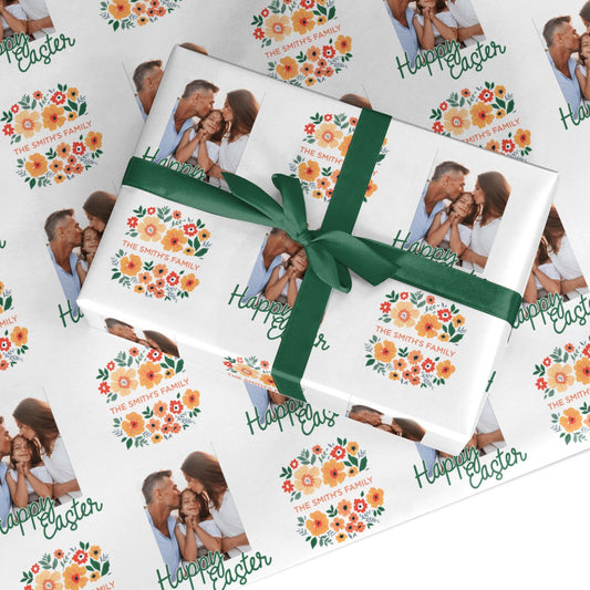 Happy Easter Photo Custom Wrapping Paper