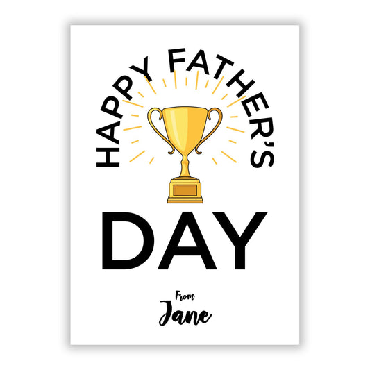 Happy Fathers Day A5 Flat Greetings Card