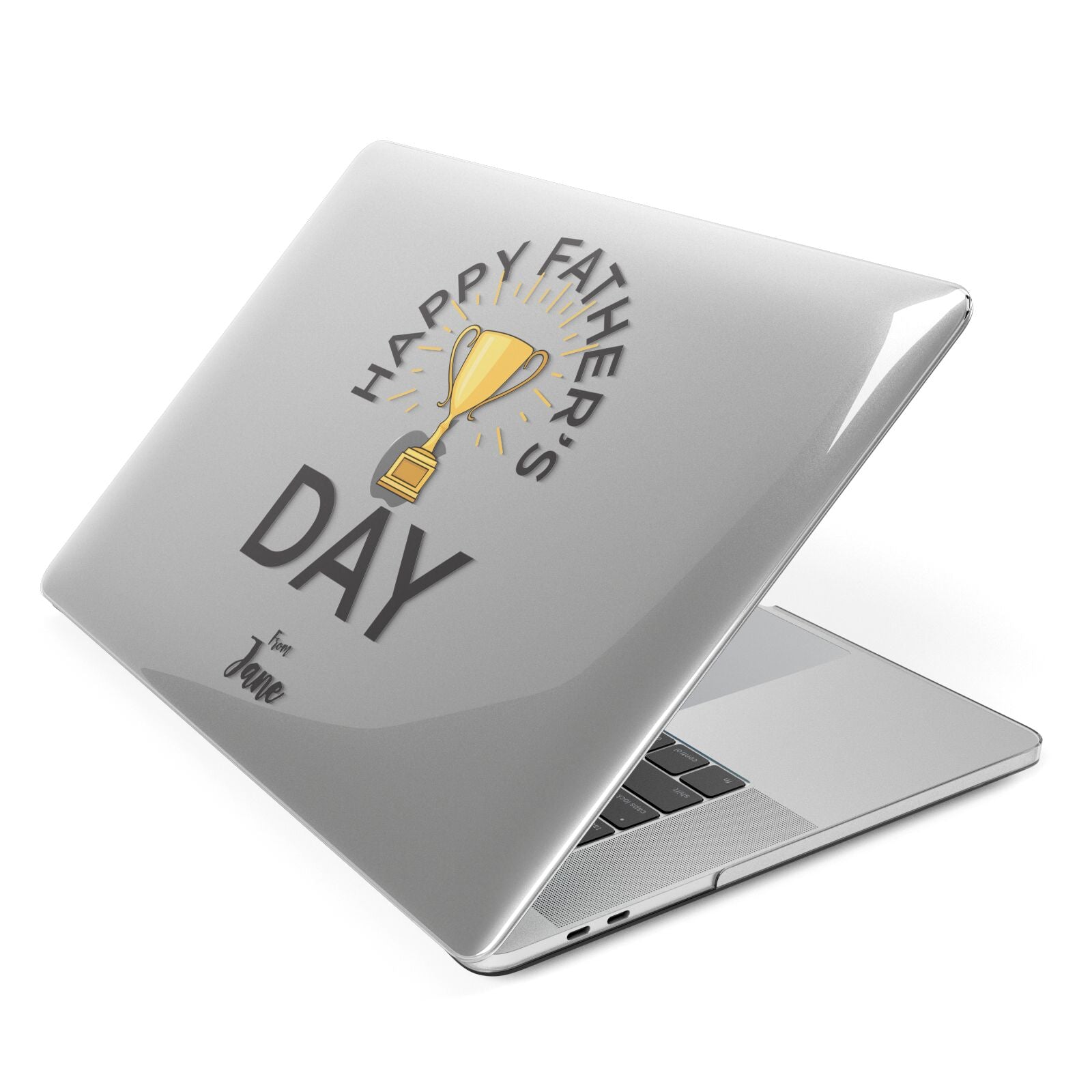 Happy Fathers Day Apple MacBook Case Side View