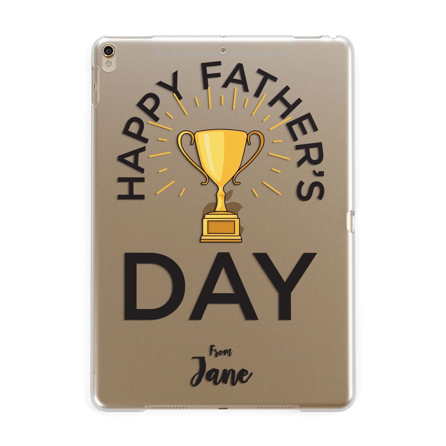Happy Fathers Day Apple iPad Gold Case