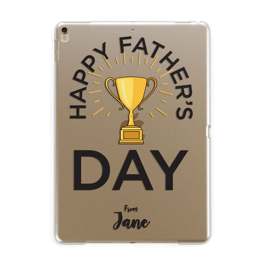 Happy Fathers Day Apple iPad Gold Case