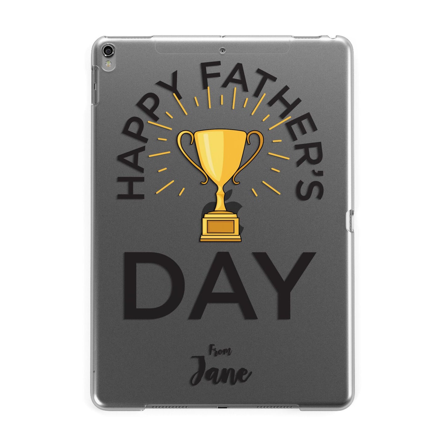 Happy Fathers Day Apple iPad Grey Case