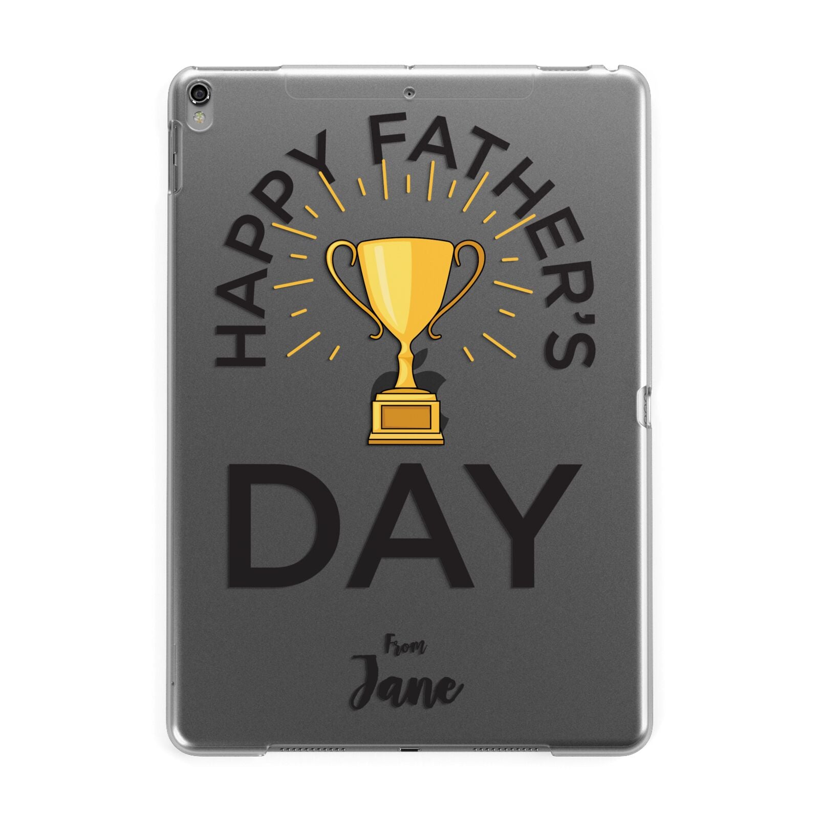 Happy Fathers Day Apple iPad Grey Case