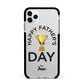 Happy Fathers Day Apple iPhone 11 Pro Max in Silver with Black Impact Case
