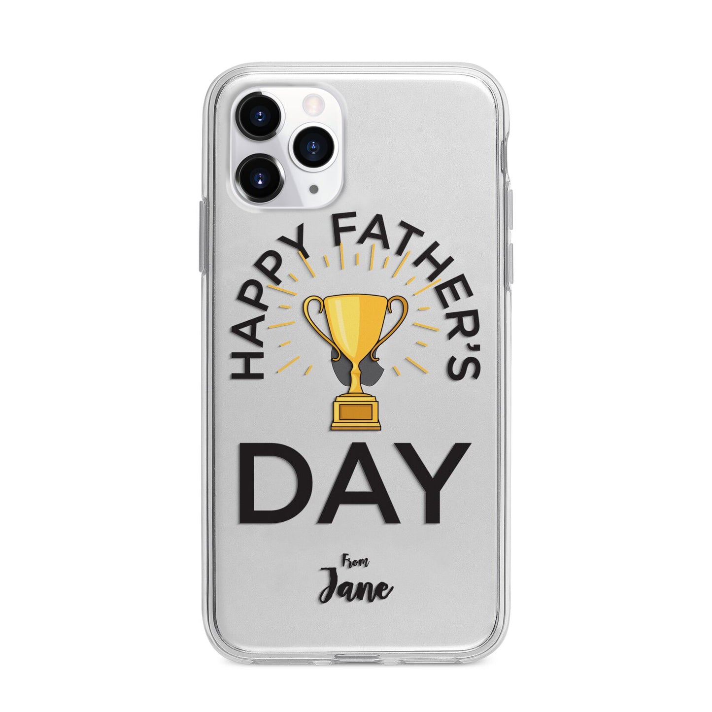 Happy Fathers Day Apple iPhone 11 Pro in Silver with Bumper Case