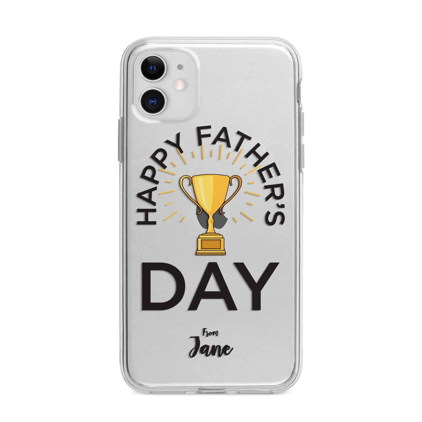 Happy Fathers Day Apple iPhone 11 in White with Bumper Case