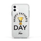 Happy Fathers Day Apple iPhone 11 in White with White Impact Case