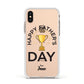 Happy Fathers Day Apple iPhone Xs Impact Case White Edge on Gold Phone