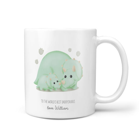 Happy Fathers Day Custom Triceratops 10oz Mug