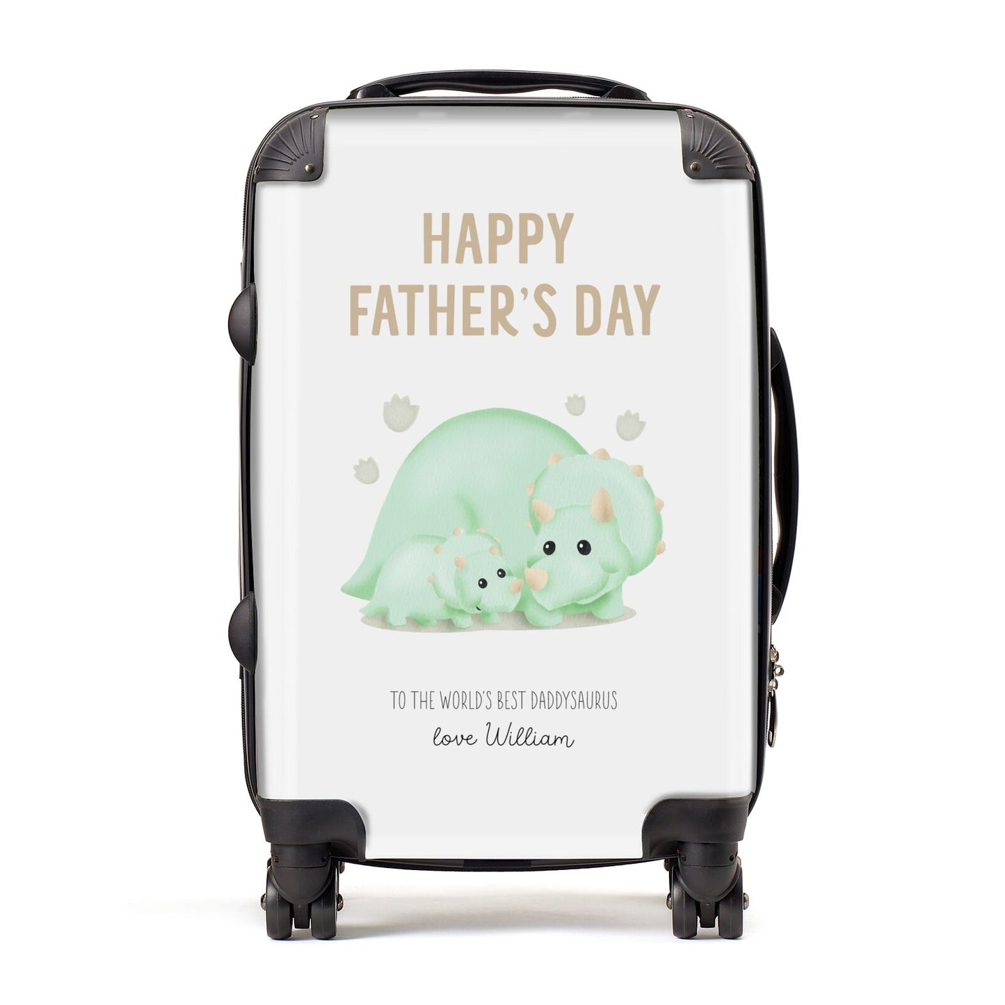 Happy Fathers Day Custom Triceratops Suitcase