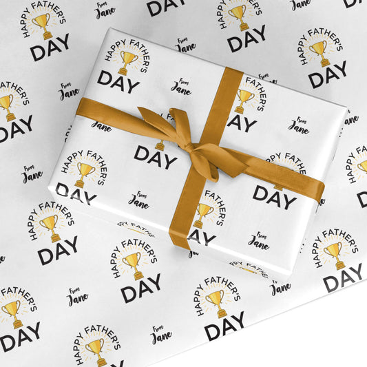 Happy Fathers Day Custom Wrapping Paper