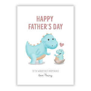 Happy Fathers Day Daddysaurus Greetings Card