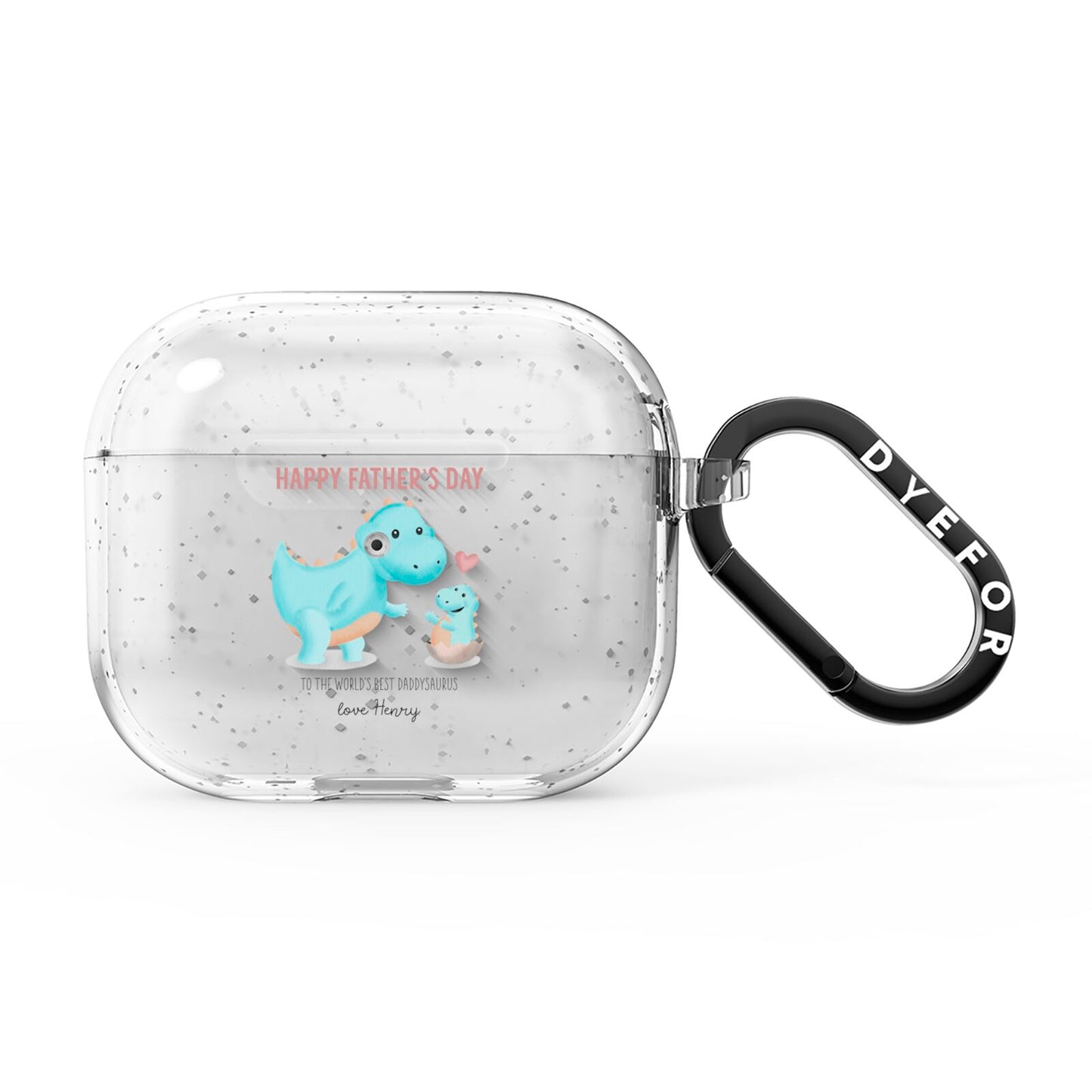 Happy Fathers Day Daddysaurus AirPods Glitter Case 3rd Gen