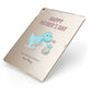 Happy Fathers Day Daddysaurus Apple iPad Case on Gold iPad Side View