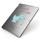 Happy Fathers Day Daddysaurus Apple iPad Case on Grey iPad Side View