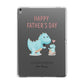 Happy Fathers Day Daddysaurus Apple iPad Grey Case