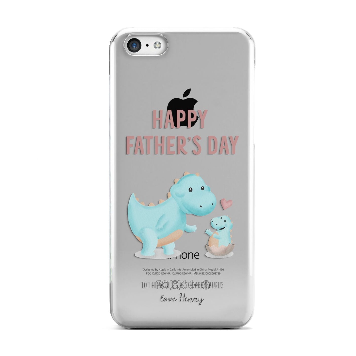 Happy Fathers Day Daddysaurus Apple iPhone 5c Case