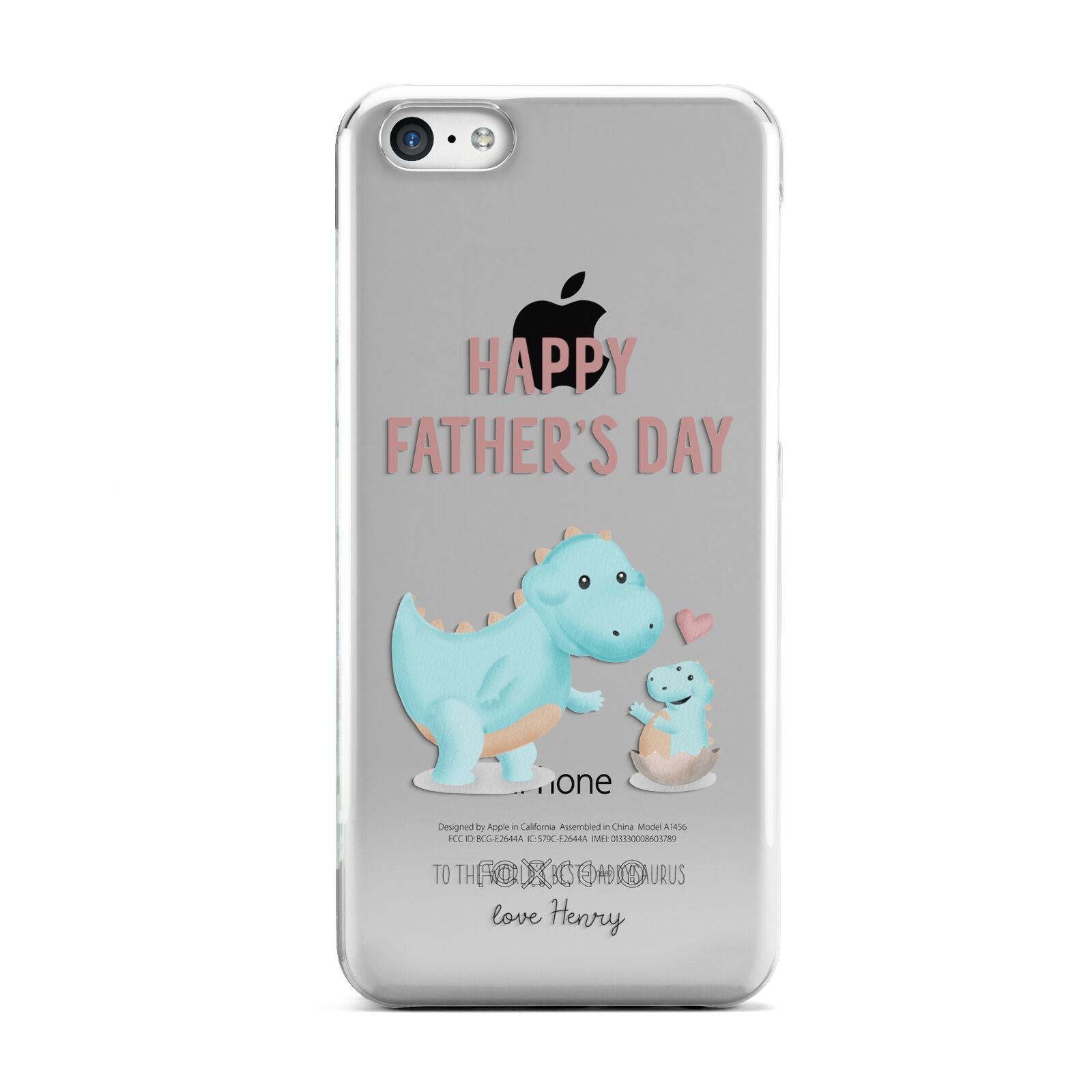 Happy Fathers Day Daddysaurus Apple iPhone 5c Case