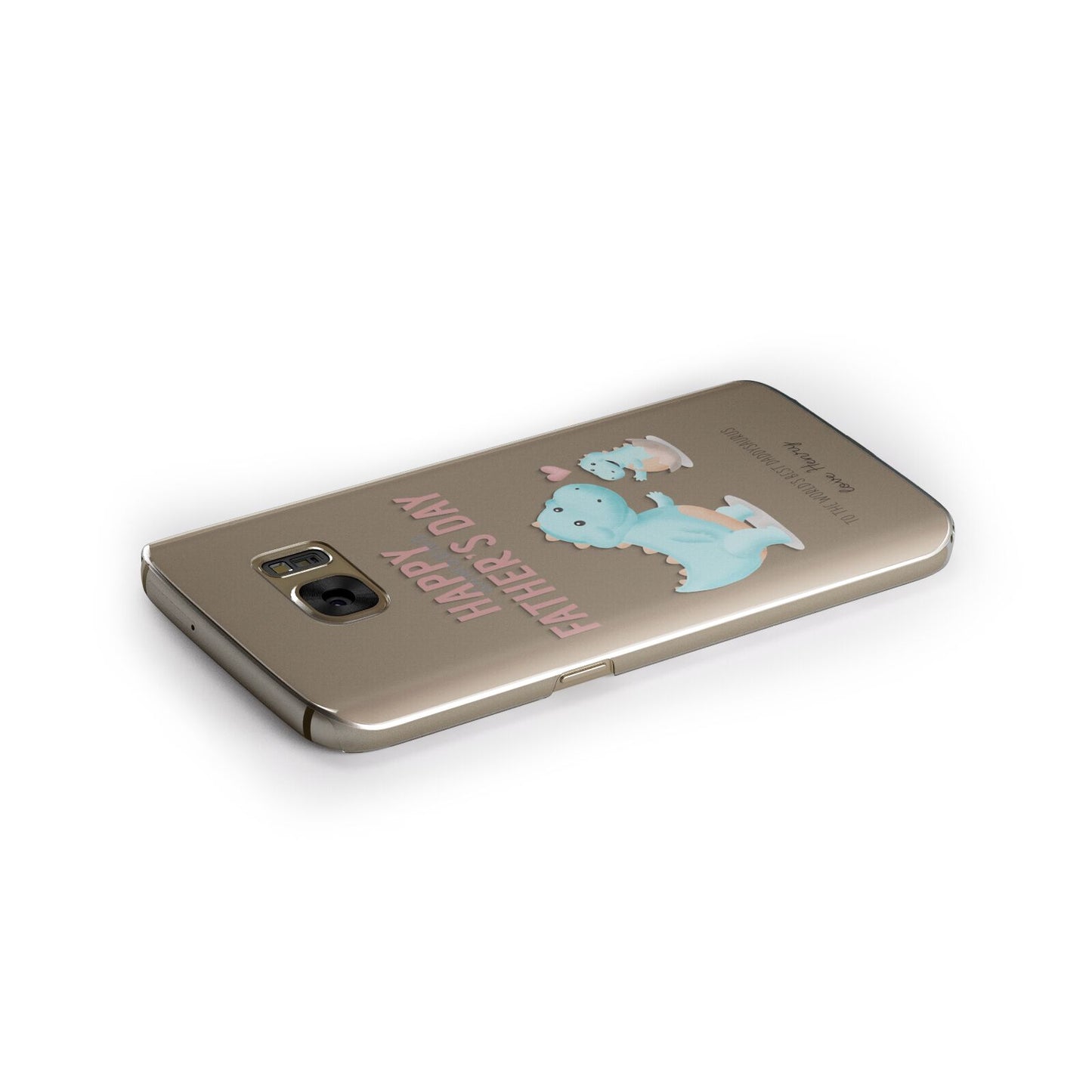 Happy Fathers Day Daddysaurus Samsung Galaxy Case Side Close Up