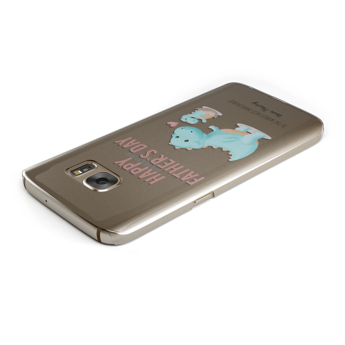 Happy Fathers Day Daddysaurus Samsung Galaxy Case Top Cutout