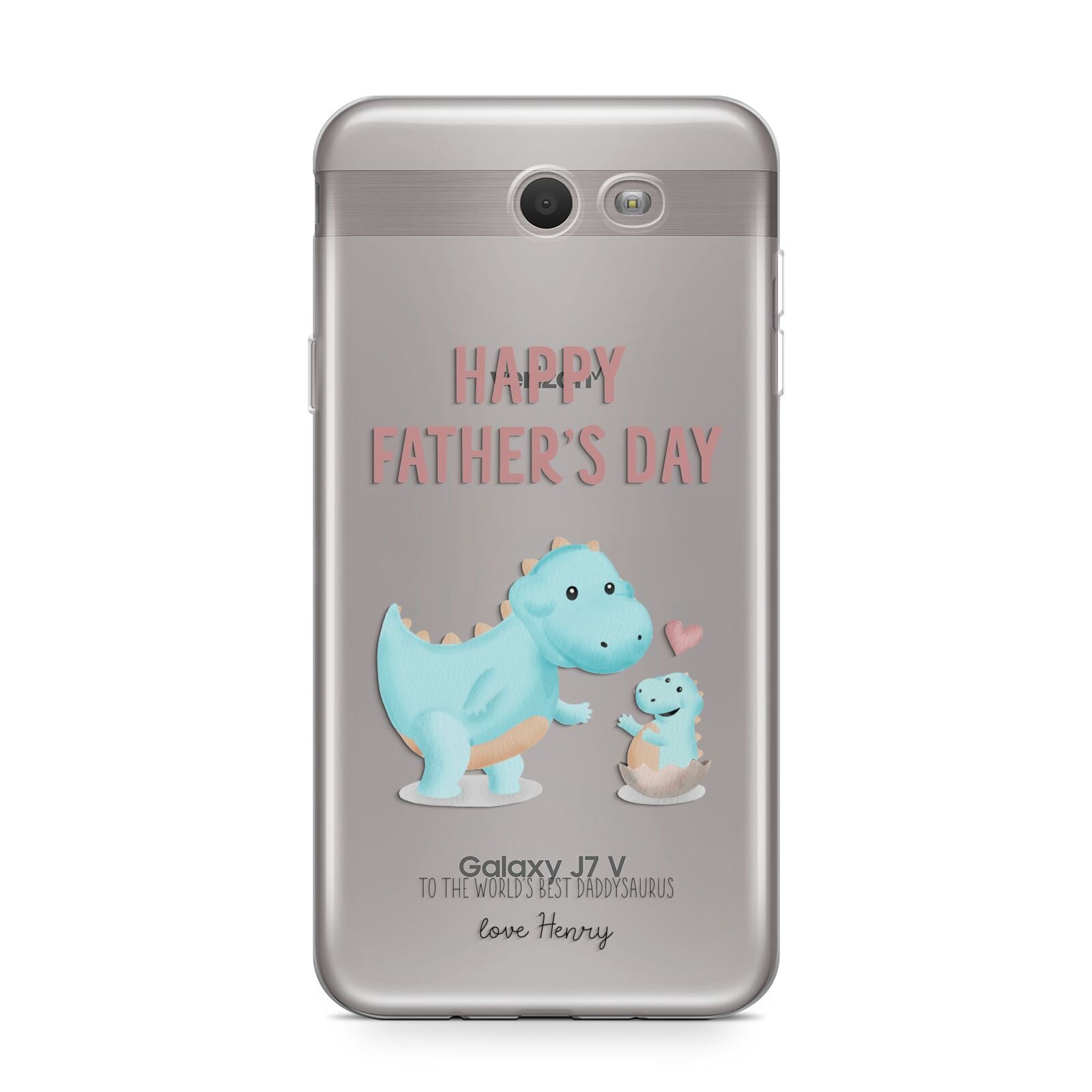 Happy Fathers Day Daddysaurus Samsung Galaxy J7 2017 Case