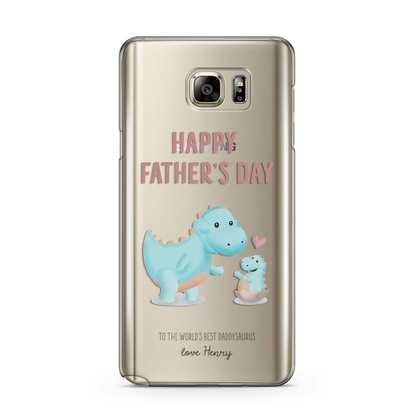 Happy Fathers Day Daddysaurus Samsung Galaxy Note 5 Case
