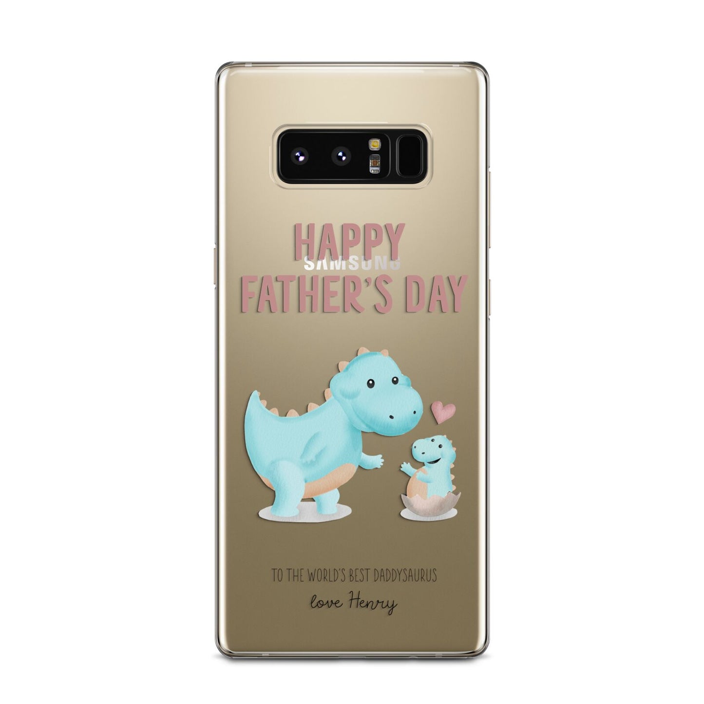 Happy Fathers Day Daddysaurus Samsung Galaxy Note 8 Case