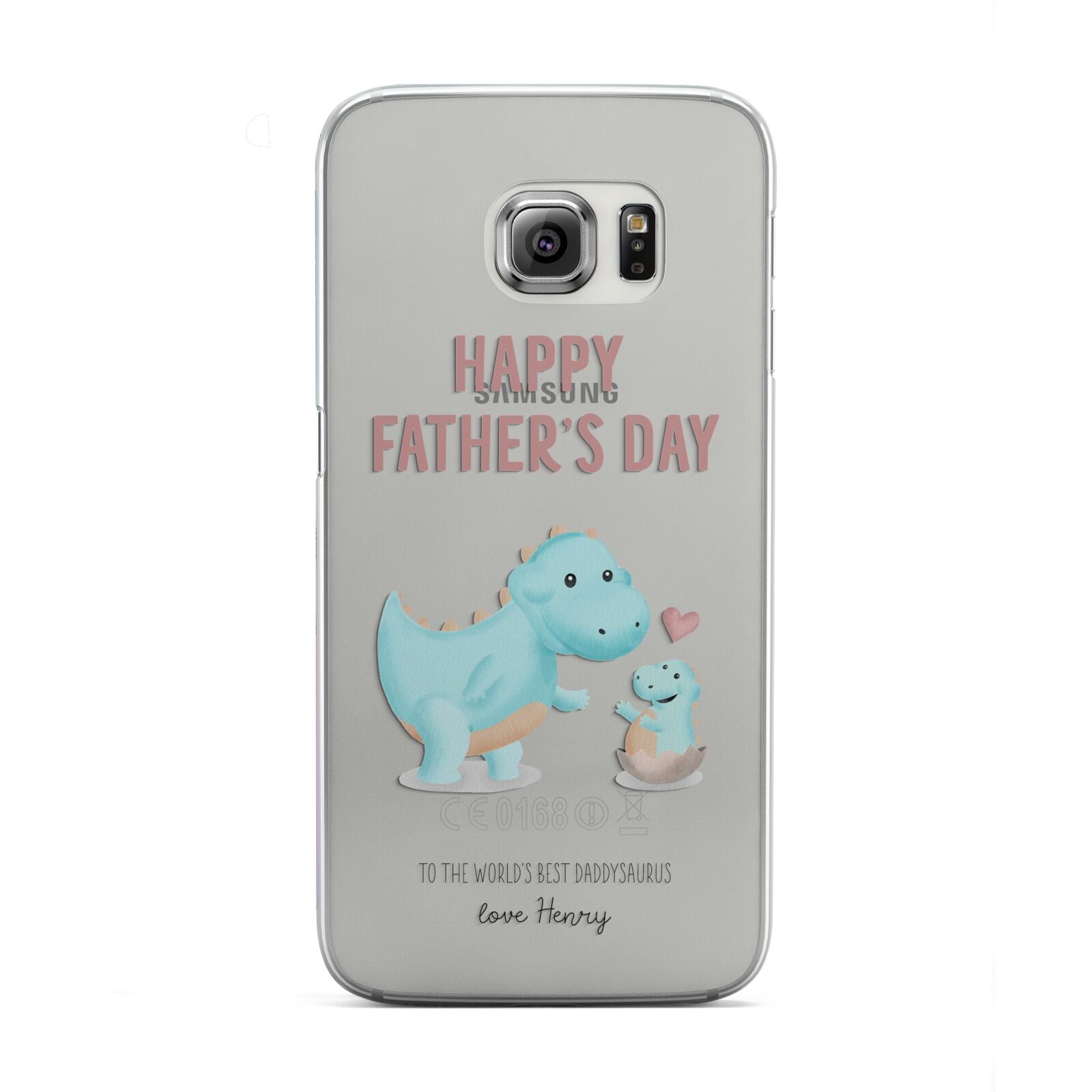 Happy Fathers Day Daddysaurus Samsung Galaxy S6 Edge Case