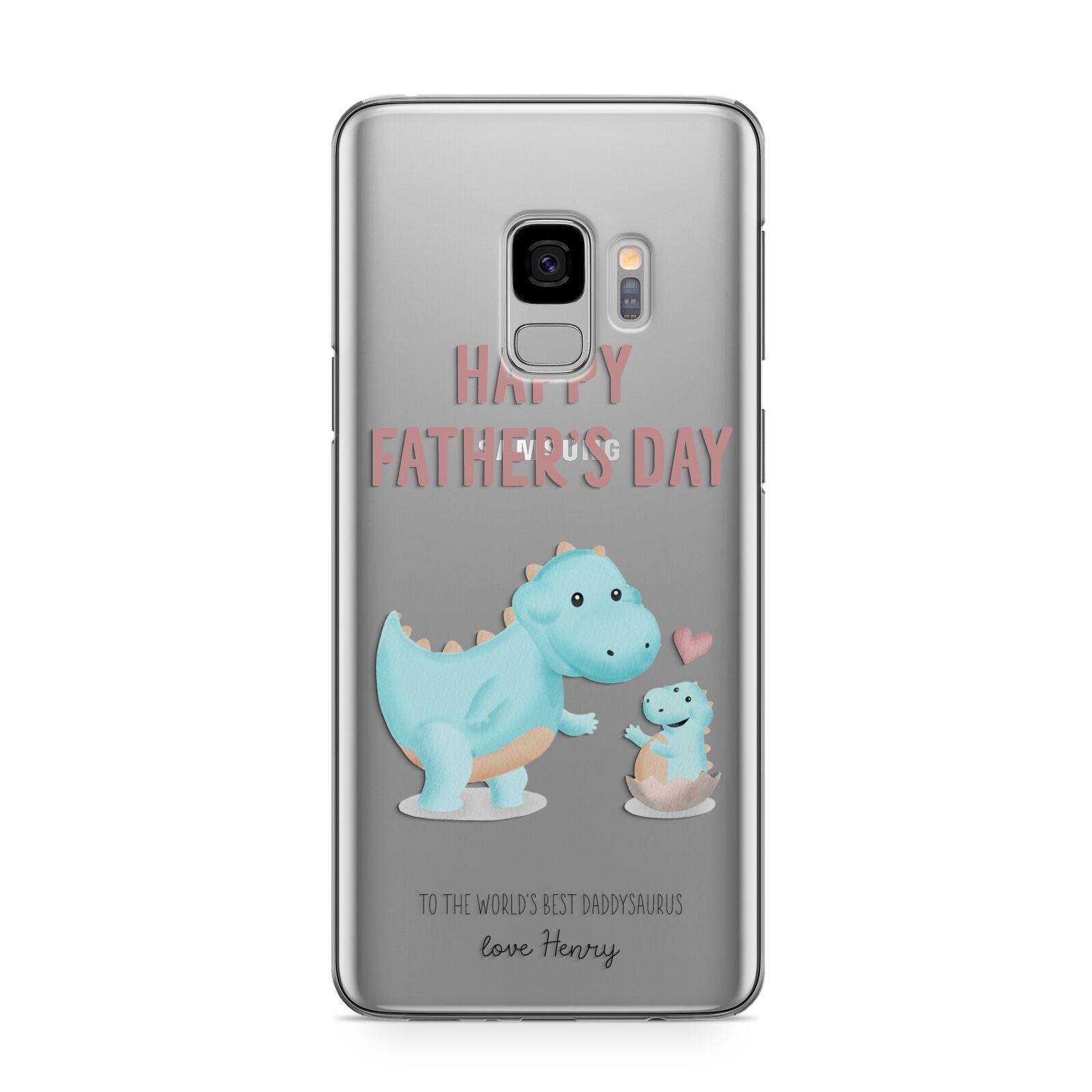Happy Fathers Day Daddysaurus Samsung Galaxy S9 Case