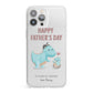 Happy Fathers Day Daddysaurus iPhone 13 Pro Max Clear Bumper Case